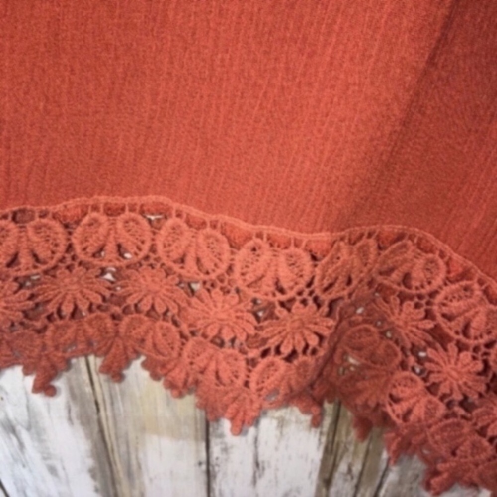 Altar'd State Burnt Orange Blouse - Picture 3 of 6